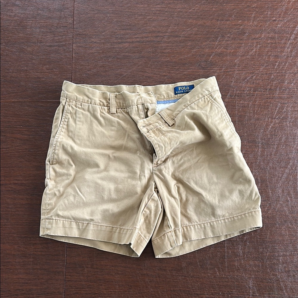 Polo by Ralph Lauren Tan Flat Front Shorts